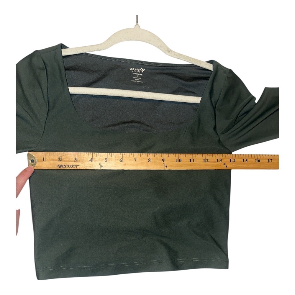 Old Navy Power Soft Green Long Sleeve Crop Top, Womens Small - Picture 6 of 7